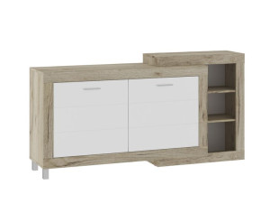 Komoda 179x90x42 ULTRA dąb craft szary/biały połysk