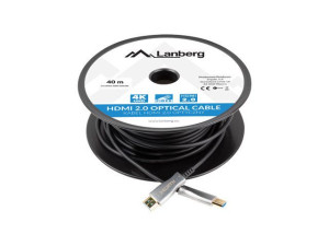 Lanberg Kabel Hdmi M/m V2.0 40m Optyczny Aoc Ca-hdmi-20fb-0400-bk
