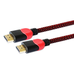 Kabel SAVIO GCL-01 (HDMI M - HDMI M  1,8m  kolor czarno-czerwony)