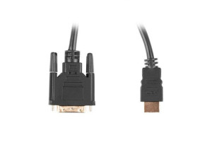 Kabel Lanberg CA-HDDV-20CU-0030-BK (HDMI M - DVI-D (24+1) M  3m  kolor czar