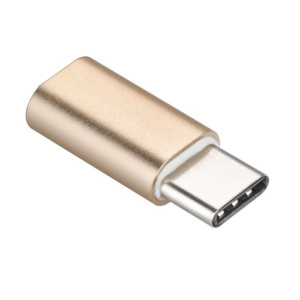 Adapter ładowarki micro USB do USB Typ C [PA30] złoty