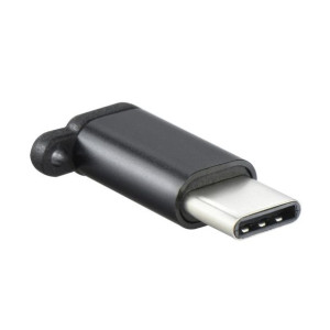 Adapter ładowarki micro USB do USB Typ C [PA30] zawieszka czarna