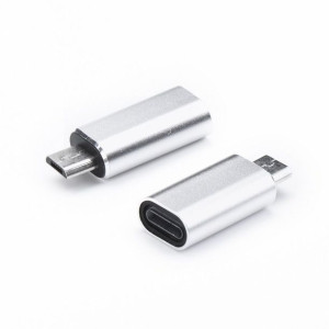 Adapter ładowarki do iPhone Lightning 8-pin do micro USB srebrny
