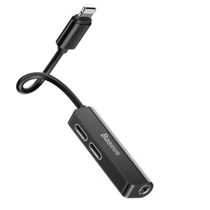 Baseus adapter audio/HF z Apple Lightning 8-pin na 2x do Lightning 8-pin +