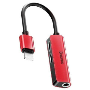 Baseus adapter audio/HF z Apple Lightning 8-pin na 2x do Lightning 8-pin +