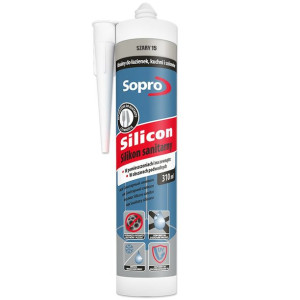Sopro Silikon Sanitarny Szary 310ml 1szt/opak