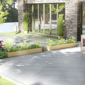 Lumarko Donice ogrodowe, 2 szt., 200x31x31 cm, lite drewno sosnowe!