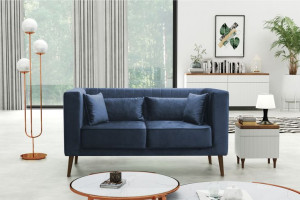 Wygodna sofa Anabel 160 x 75 odcień niebieski