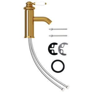 Bateria umywalkowa, złota, 130x180 mm