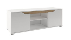 Szafka Rtv Lanco Biały Połysk/dąb Złoty 135cm
