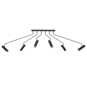 Pająk lampa sufitowa Eye 6505 czarna do sypialni z regulacją