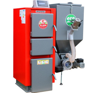 Kocioł co 19kW z podajnikiem na pellet drzewny i ekogroszek PEL-EKO-5 z pal