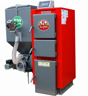 Kocioł co 15kW z podajnikiem na pellet drzewny i ekogroszek PEL-EKO-5 z pal