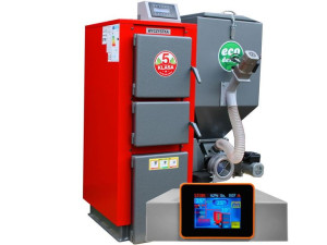 Kocioł co 10kW z podajnikiem na pellet drzewny i ekogroszek PEL-EKO-5 z pal