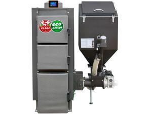 Kocioł co 10kW z podajnikiem na pellet drzewny i ekogroszek PEL-EKO-5 z pal