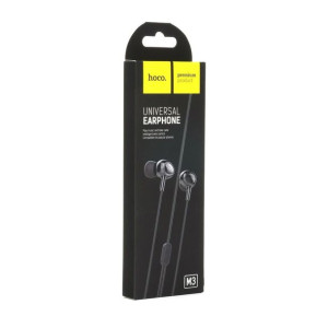 Hoco zestaw słuchawkowy/słuchawki dokanałowe jack 3,5mm z mikrofonem M3 cza