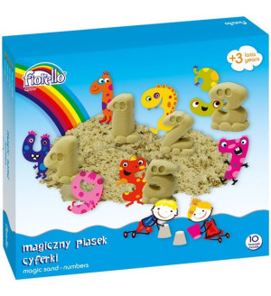 Piasek Kinetyczny Zestaw + Foremki Piaskolina 600g
