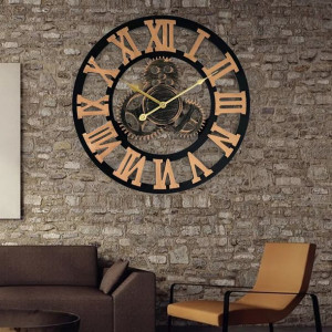 Duży Zegar Ścienny 3d Na Ścianę Drewno Loft 30 Cm
