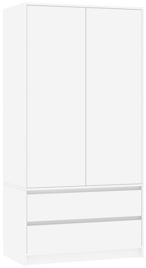 Szafa garderoba 90cm 2d 2sz biała B-9