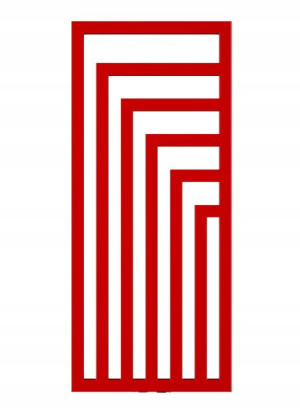Grzejnik Dekoracyjny Square 1000/520 Czerwony