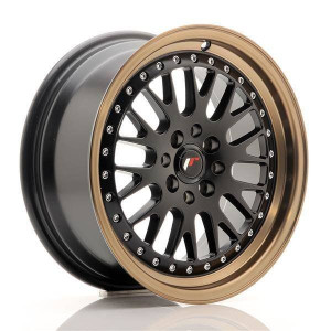 JR Wheels JR10 16x7 ET30 4x100/108 Matt Black w/Anodized Bronze Lip