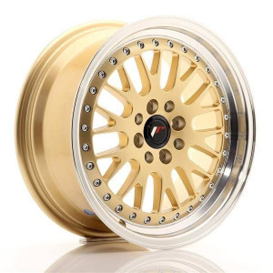 JR Wheels JR10 16x7 ET30 4x100/108 Gold w/Machined Lip