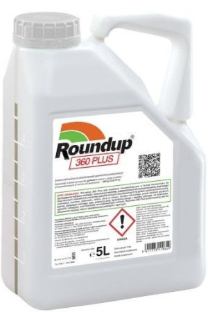 BAYER ROUNDUP 360 PLUS 5L RANDAP na wszystkie chwasty