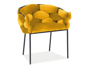 Krzesło Norte Velvet Czarny Stelaż / Curry Bluvel 68