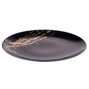 Splendor Talerz Deserowy 22cm Czarny Złoty