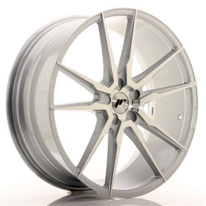 JR Wheels JR21 22x9 ET30-45 5H BLANK Silver Machined Face