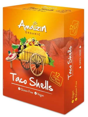 Muszle Taco Bezglutenowe Bio 150 G (12 Szt.) - Amaizin