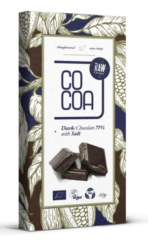 Czekolada Ciemna 75 % Z Solą Bio 50 G - Cocoa