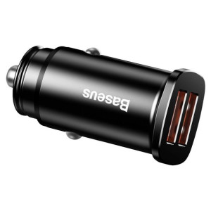 Baseus inteligentna ładowarka samochodowa Square Metal z 2 portami USB 2xUS