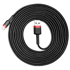 Baseus kabel USB Cafule do iPhone Lightning 8-pin 2A 3 metry czerwono-czarn