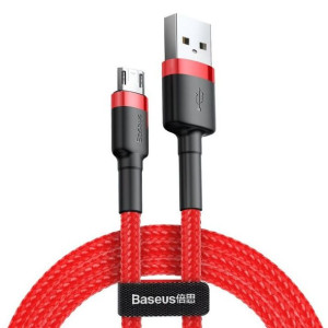 Baseus kabel USB Cafule micro 1,5A 2 metr czerwono-czerwony CAMKLF-C09