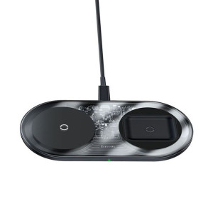 Baseus ładowarka indukcyjna Simple 2w1 Pro Edition 15W Qi transp. WXJK-CA02