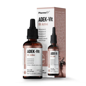 Witamina Adek W Kroplach (800 Mcg + 100 Mcg + 12 Mg + 75 Mcg) Bezglutenowe
