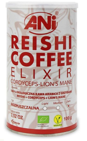 Kawa Rozpuszczalna Arabica Z Grzybami Reishi + Cordyceps + Lion's Mane