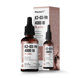 Witamina K2 + D3 W Kroplach (75 Mcg + 100 Mcg) Bezglutenowe 30 Ml