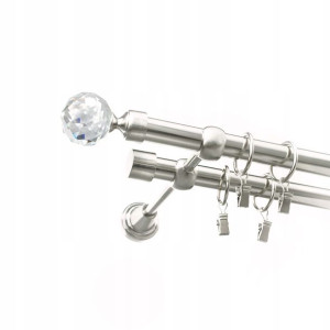 Karnisz Crystal Metal Podwójny 19+19mm 120 Cm