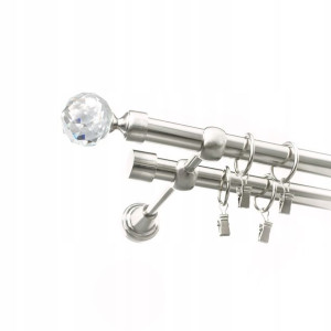 Karnisz Crystal Metal Podwójny 19+19mm 340 Cm