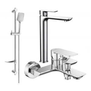 Mexen Alfa DF62 zestaw wannowy, chrom - 745713DF62-00