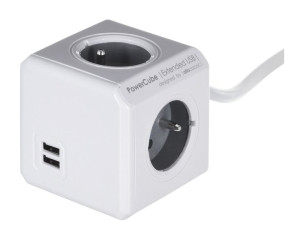 Przedłużacz allocacoc PowerCube Extended USB 2404/FREUPC (3m  kolor szary)