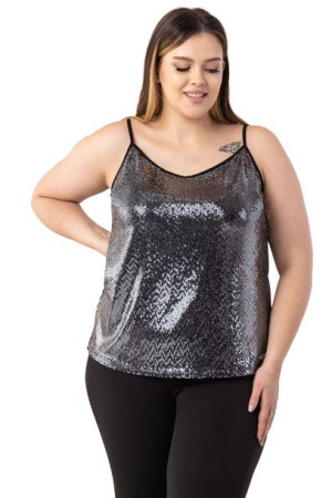 Top ALIA cekinowy srebrny 48