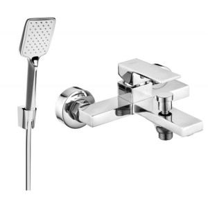 Mexen Uno R62 bateria wannowa z zestawem prysznicowym, chrom