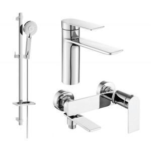 Mexen Zero DQ40 zestaw wannowy, chrom - 71103DQ40-00