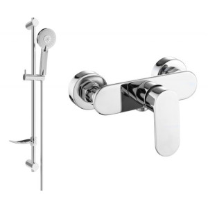 Mexen Milo DF40 bateria prysznicowa z zestawem prysznicowym, chrom