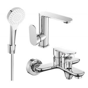 Mexen Milo R05 zestaw wannowy, chrom - 713053R05-00