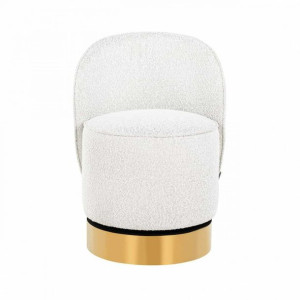 RICHMOND fotel obrotowy BRISTEL WHITE  BOUCLÉ