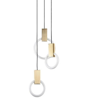 Lampa wisząca HOPP DISC 3 złota